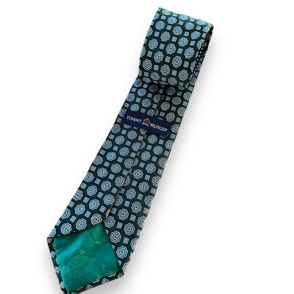 NWT Vintage Tommy Hilfiger 100% Silk Tie OS - Picture 2 of 6
